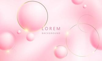 Abstract Pastel pink gold gradient background Ecology concept for your graphic design vector