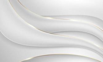 Abstract white gold background poster with dynamic design vector