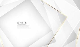 Abstract white gold background poster with dynamic design vector