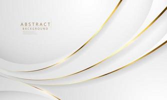 Abstract white gold background poster with dynamic design vector