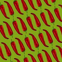 fresh chili peppers reds pattern vector