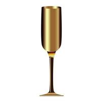 golden champagne cup empty celebration icon vector