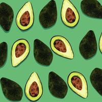 vegetarian healthy food with avocados pattern vector