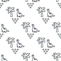 Seamless Pattern with Dinosaur vector