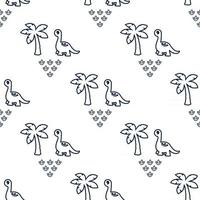 Seamless Pattern with Dinosaur vector