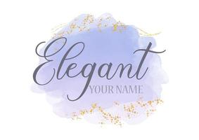 Elegant watercolour feminine logo design 2604 vector