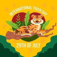dia internacional del tigre vector