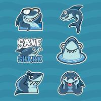 Cute Shark with Smile vector