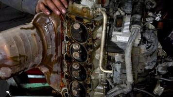 Car Engine Repair At Repair Shop video