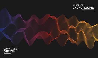 Abstract colorful wavy lines background design vector