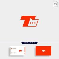 Letter T Chat or message Logo Template Vector Design