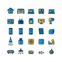 Smart icon set vector flat line for website mobile app presentation social media Suitable for user interface and user experience