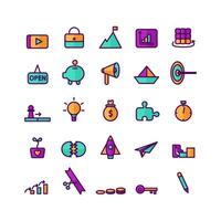 Start Up icon set vector flat line for website mobile app presentation social media Suitable for user interface and user experience