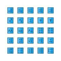 Text Editor icon set vector flat line for website mobile app presentation social media Suitable for user interface and user experience
