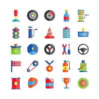 Racing icon set vector flat for website mobile app presentation social media Suitable for user interface and user experience