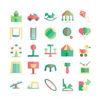 Playground icon set vector flat for website mobile app presentation social media Suitable for user interface and user experience