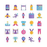 Running icon set vector flat for website mobile app presentation social media Suitable for user interface and user experience