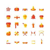 Halloween icon set vector flat for website mobile app presentation social media Suitable for user interface and user experience