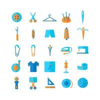 Tailor icon set vector flat for website mobile app presentation social media Suitable for user interface and user experience