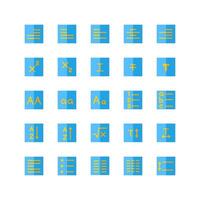 Text Editor icon set vector flat for website mobile app presentation social media Suitable for user interface and user experience