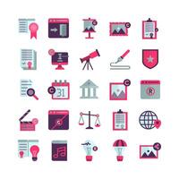 Copyright icon set vector flat for website mobile app presentation social media Suitable for user interface and user experience