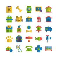 Veterinarian icon set vector flat for website mobile app presentation social media Suitable for user interface and user experience