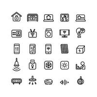 Smart Home icon set vector line for website mobile app presentation social media Suitable for user interface and user experience