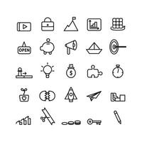 Start Up icon set vector line for website mobile app presentation social media Suitable for user interface and user experience