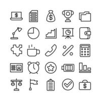 Office icon set vector line for website mobile app presentation social media Suitable for user interface and user experience