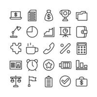 Office icon set vector line for website mobile app presentation social media Suitable for user interface and user experience