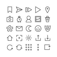 Mobile Interface icon set vector line for website mobile app presentation social media Suitable for user interface and user experience
