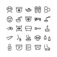 Therapy icon set vector line for website mobile app presentation social media Suitable for user interface and user experience