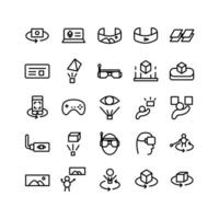 Virtual Reality icon set vector line for website mobile app presentation social media Suitable for user interface and user experience