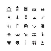 Museum icon set vector solid for website mobile app presentation social media Suitable for user interface and user experience