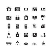 Smart Home icon set vector solid for website mobile app presentation social media Suitable for user interface and user experience