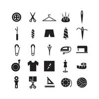 Tailor icon set vector solid for website mobile app presentation social media Suitable for user interface and user experience