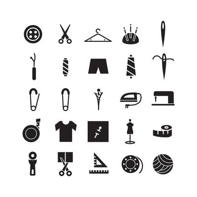 Tailor icon set vector solid for website mobile app presentation social media Suitable for user interface and user experience
