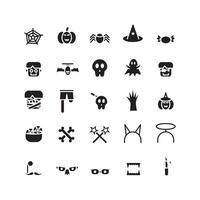 Halloween icon set vector solid for website mobile app presentation social media Suitable for user interface and user experience