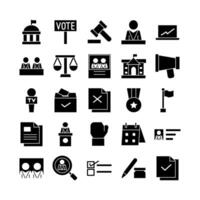 President icon set vector solid for website mobile app presentation social media Suitable for user interface and user experience