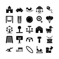 Playground icon set vector solid for website mobile app presentation social media Suitable for user interface and user experience