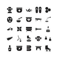 Therapy icon set vector solid for website mobile app presentation social media Suitable for user interface and user experience