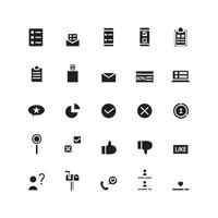 Museum icon set vector solid for website mobile app presentation social media Suitable for user interface and user experience