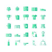 Football icon set vector gradient for website mobile app presentation social media Suitable for user interface and user experience