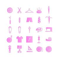 Tailor icon set vector gradient for website mobile app presentation social media Suitable for user interface and user experience