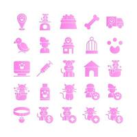 Pet icon set vector gradient for website mobile app presentation social media Suitable for user interface and user experience