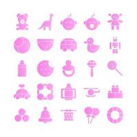Baby Toys icon set vector gradient for website mobile app presentation social media Suitable for user interface and user experience