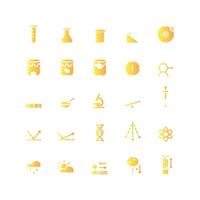 Science icon set vector gradient for website mobile app presentation social media Suitable for user interface and user experience