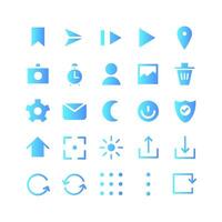 Mobile Interface icon set vector gradient for website mobile app presentation social media Suitable for user interface and user experience
