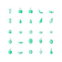 Fruit icon set vector gradient for website mobile app presentation social media Suitable for user interface and user experience