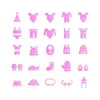 Baby Clothes icon set vector gradient for website mobile app presentation social media Suitable for user interface and user experience